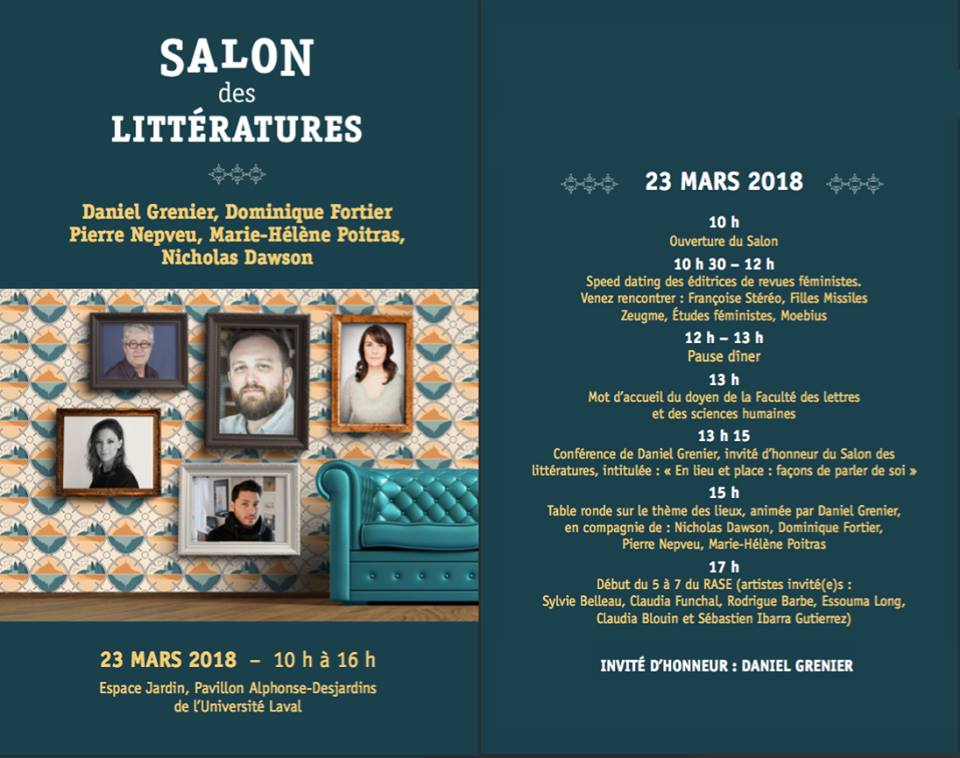 Programmation officielle du 4e Salon des littératures.